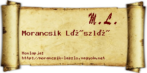 Morancsik László névjegykártya